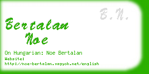 bertalan noe business card